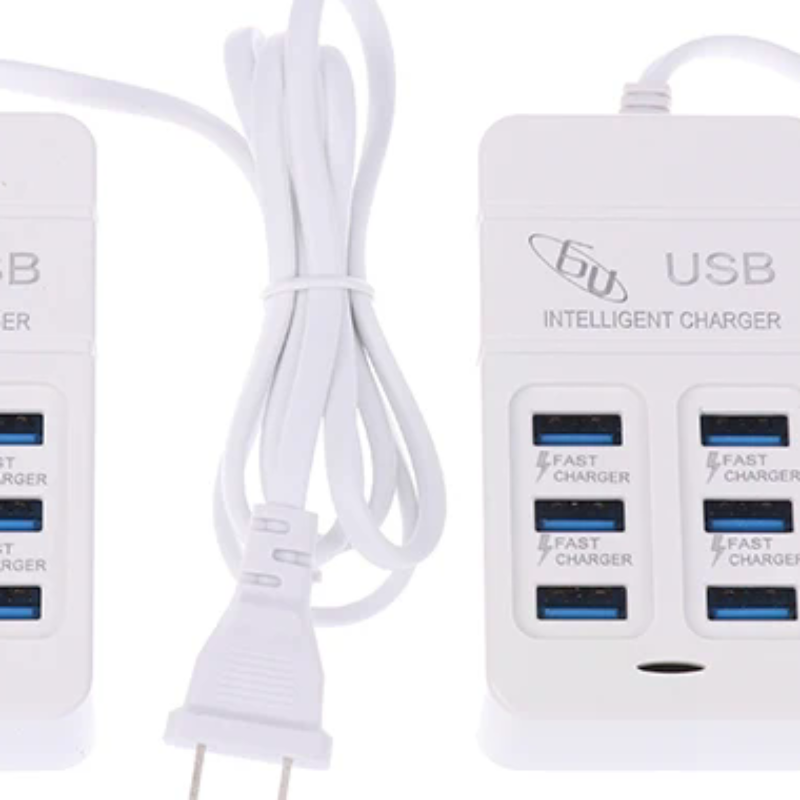 Usb Hub Type C - Ładowarka USB z 6 portami, wtyczka