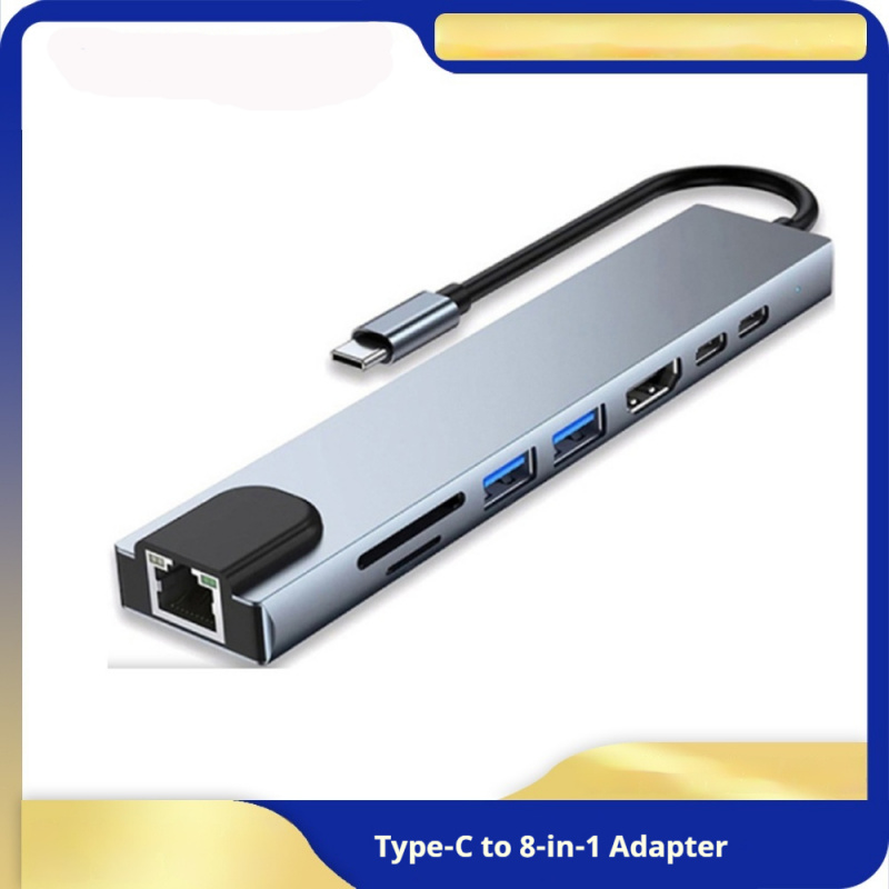 Usb Hub Type C - Stacja dokująca 8-w-1 Type-C, hub USB