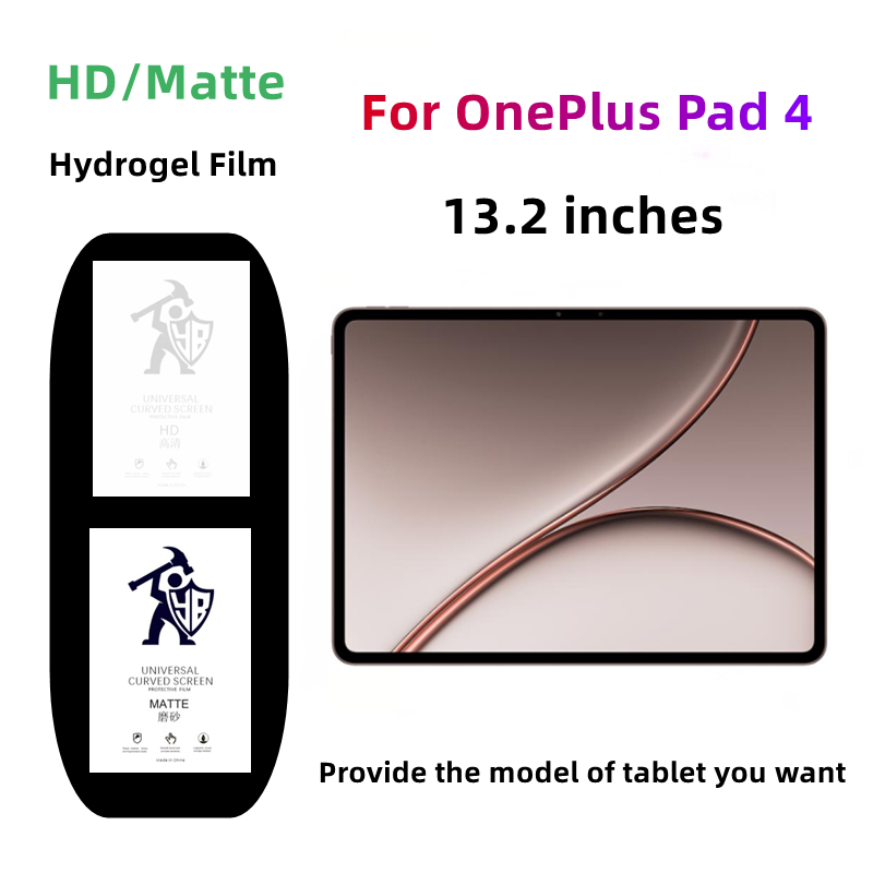 Oneplus Tablet Accessories - 2 sztuki matowych/przezroczystych folii hydrożelowych do