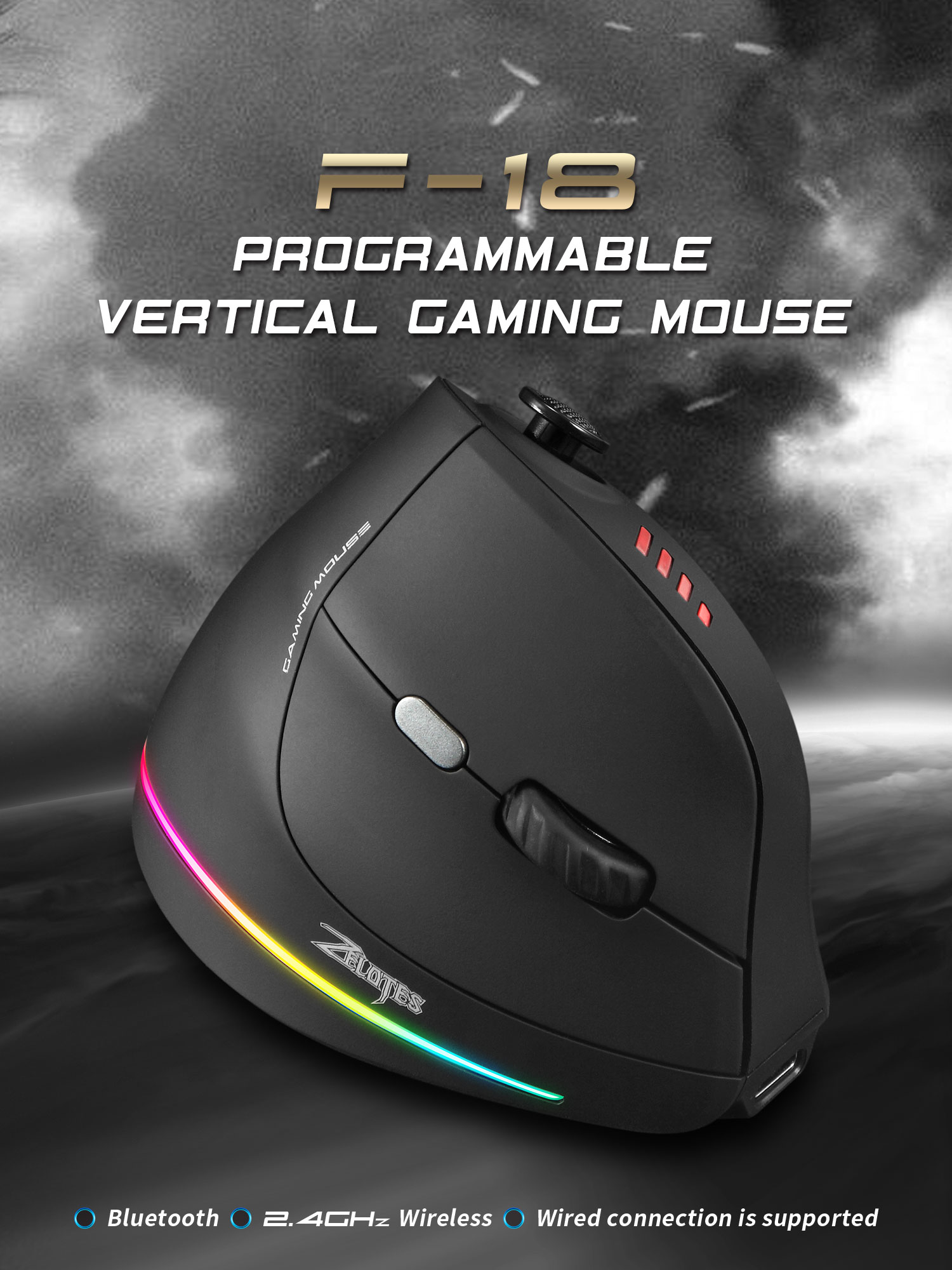 Bezprzewodowa pionowa mysz Jom – Tablet Accessories For Gaming recenzja i cena